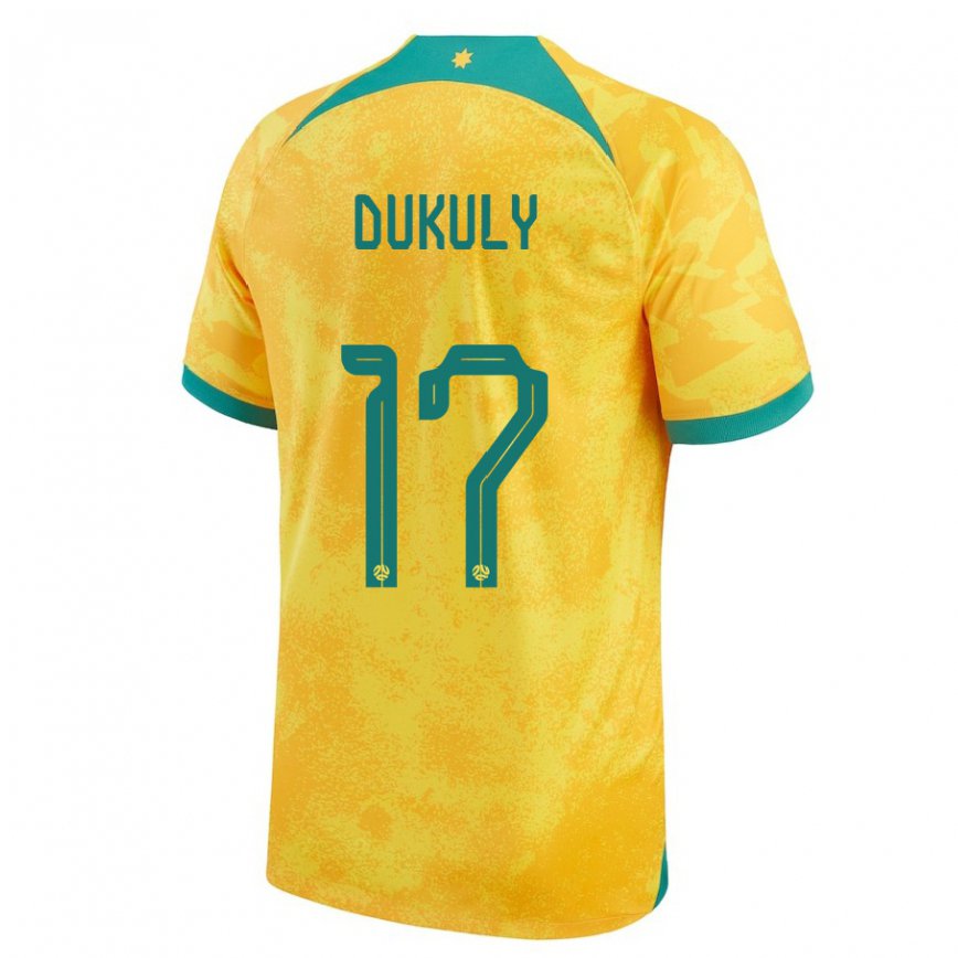 Niño Camiseta Australia Yaya Dukuly #17 Dorado 1ª Equipación 22-24 Perú