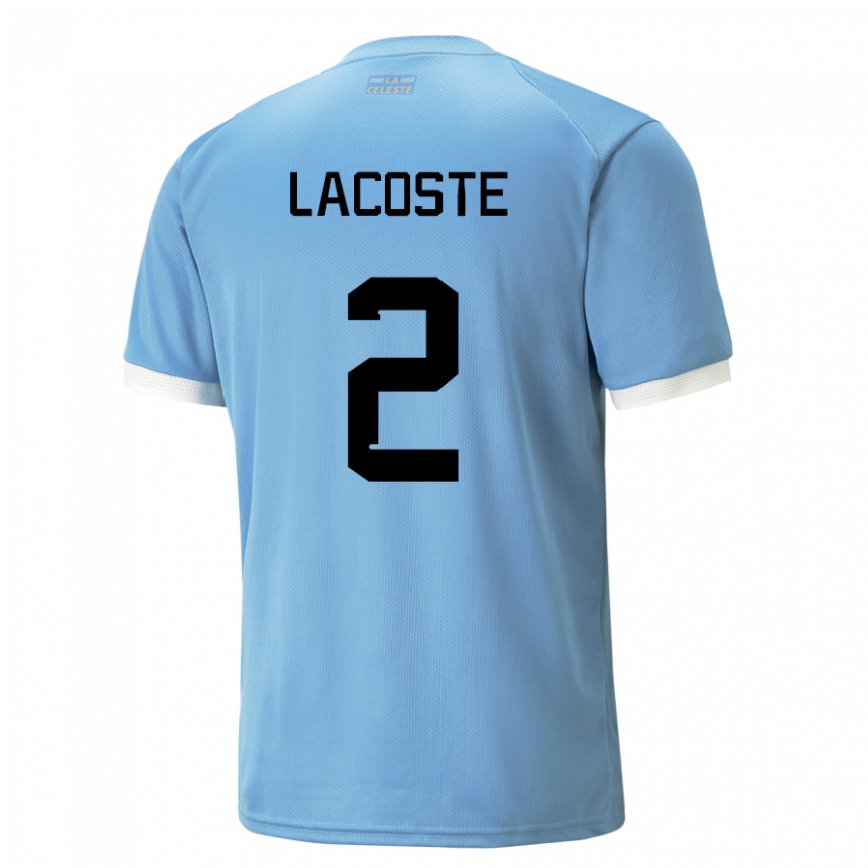 Niño Camiseta Uruguay Stephanie Lacoste #2 Azul 1ª Equipación 22-24 Perú