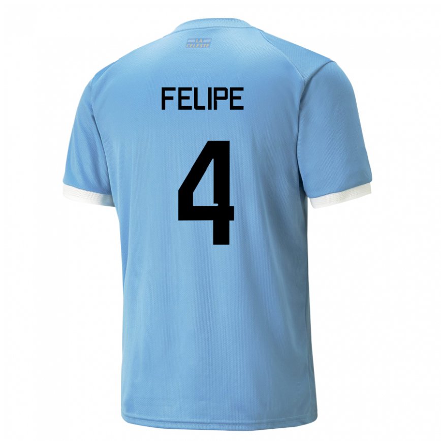 Niño Camiseta Uruguay Laura Felipe #4 Azul 1ª Equipación 22-24 Perú