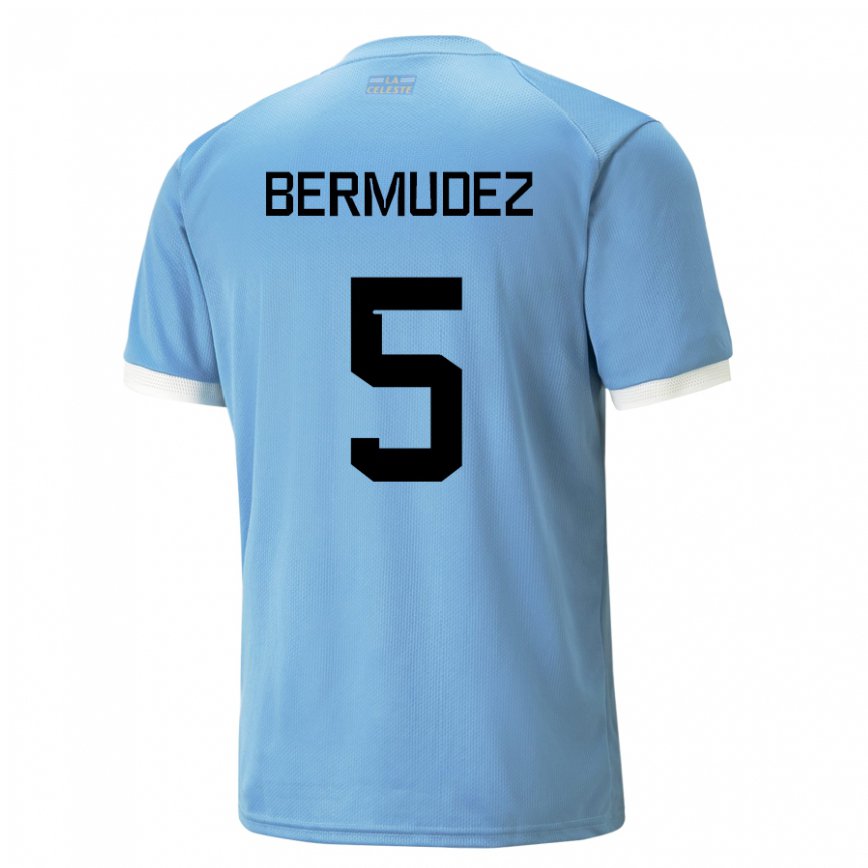 Niño Camiseta Uruguay Karol Bermudez #5 Azul 1ª Equipación 22-24 Perú