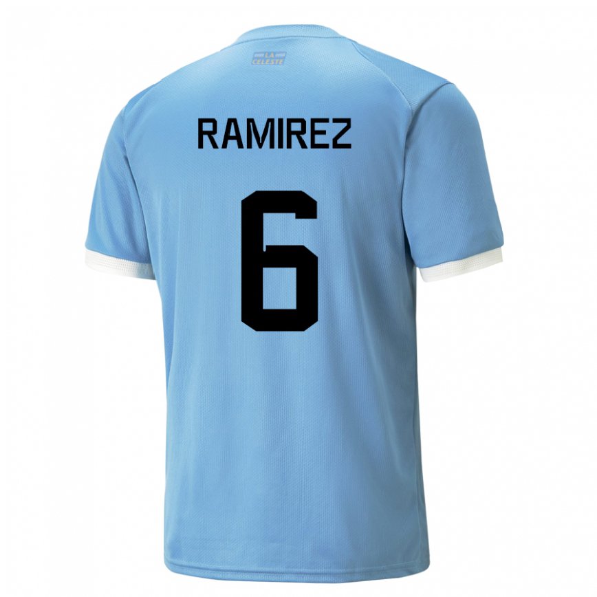 Niño Camiseta Uruguay Sindy Ramirez #6 Azul 1ª Equipación 22-24 Perú