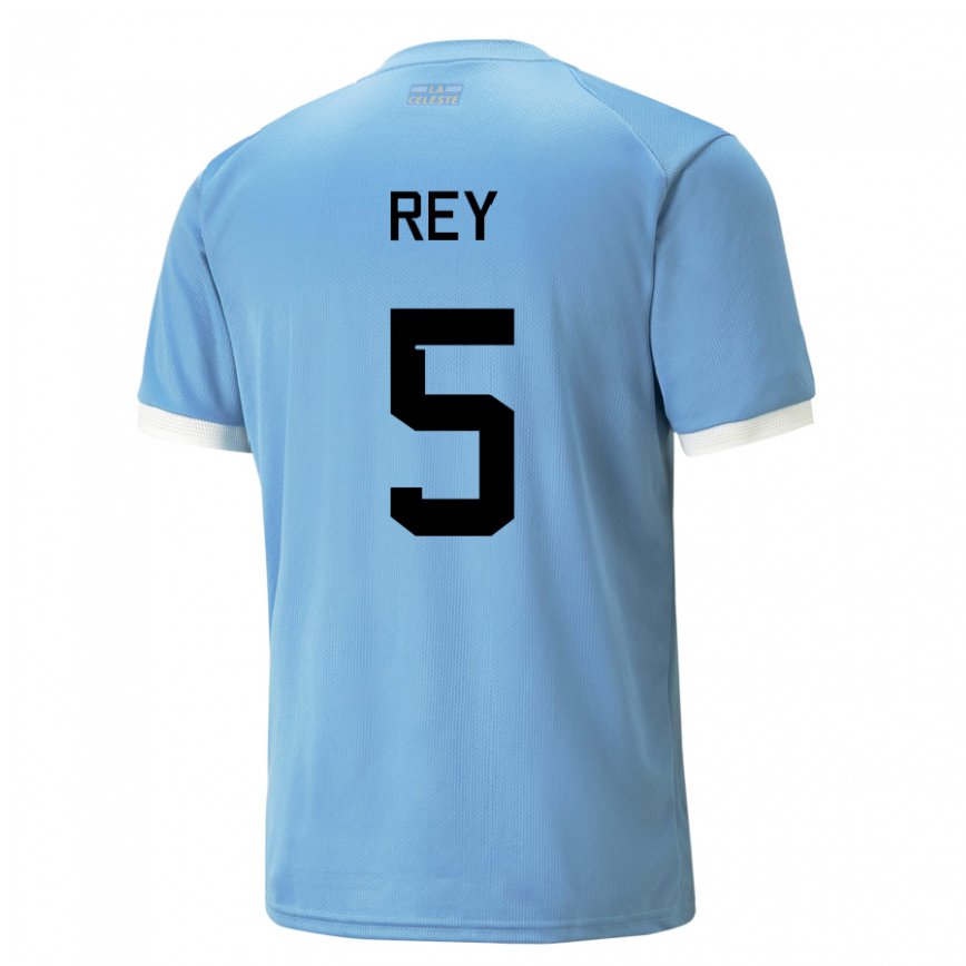 Niño Camiseta Uruguay Rodrigo Rey #5 Azul 1ª Equipación 22-24 Perú