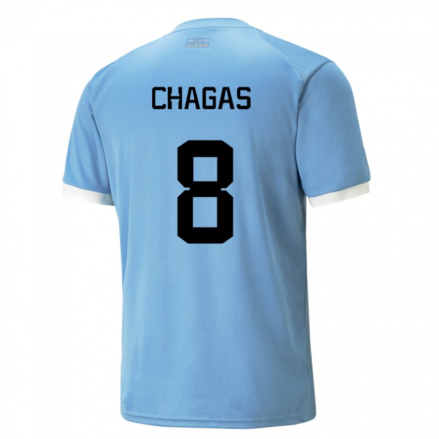 Niño Camiseta Uruguay Rodrigo Chagas #8 Azul 1ª Equipación 22-24 Perú