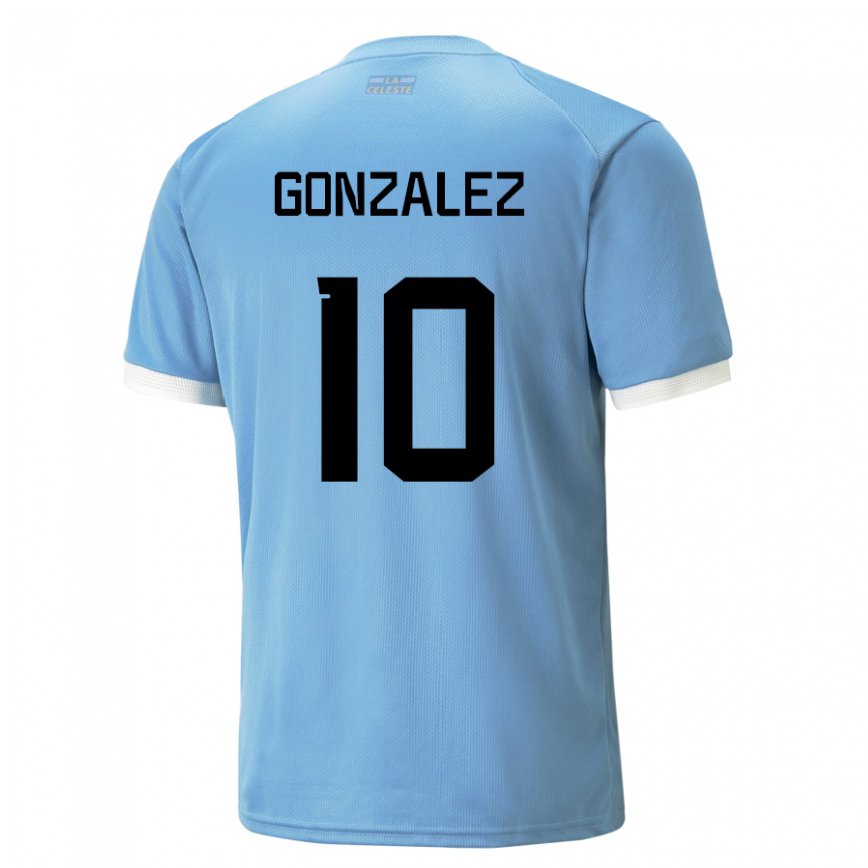 Niño Camiseta Uruguay Franco Gonzalez #10 Azul 1ª Equipación 22-24 Perú