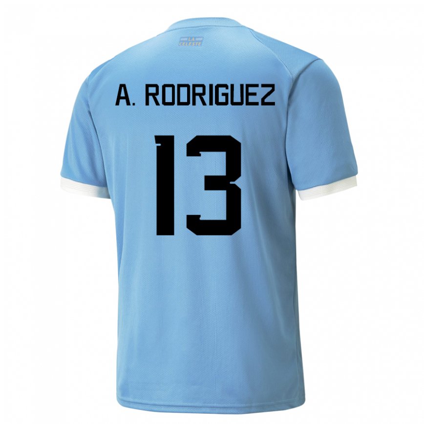 Niño Camiseta Uruguay Agustin Rodriguez #13 Azul 1ª Equipación 22-24 Perú