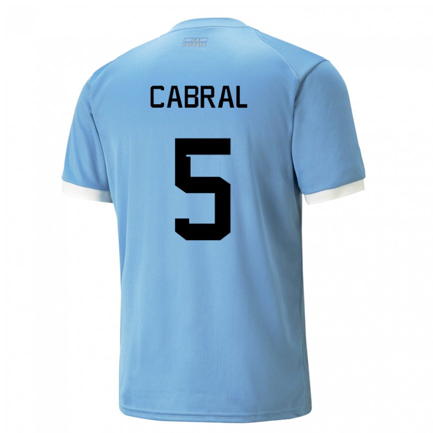 Niño Camiseta Uruguay Maximo Cabral #5 Azul 1ª Equipación 22-24 Perú