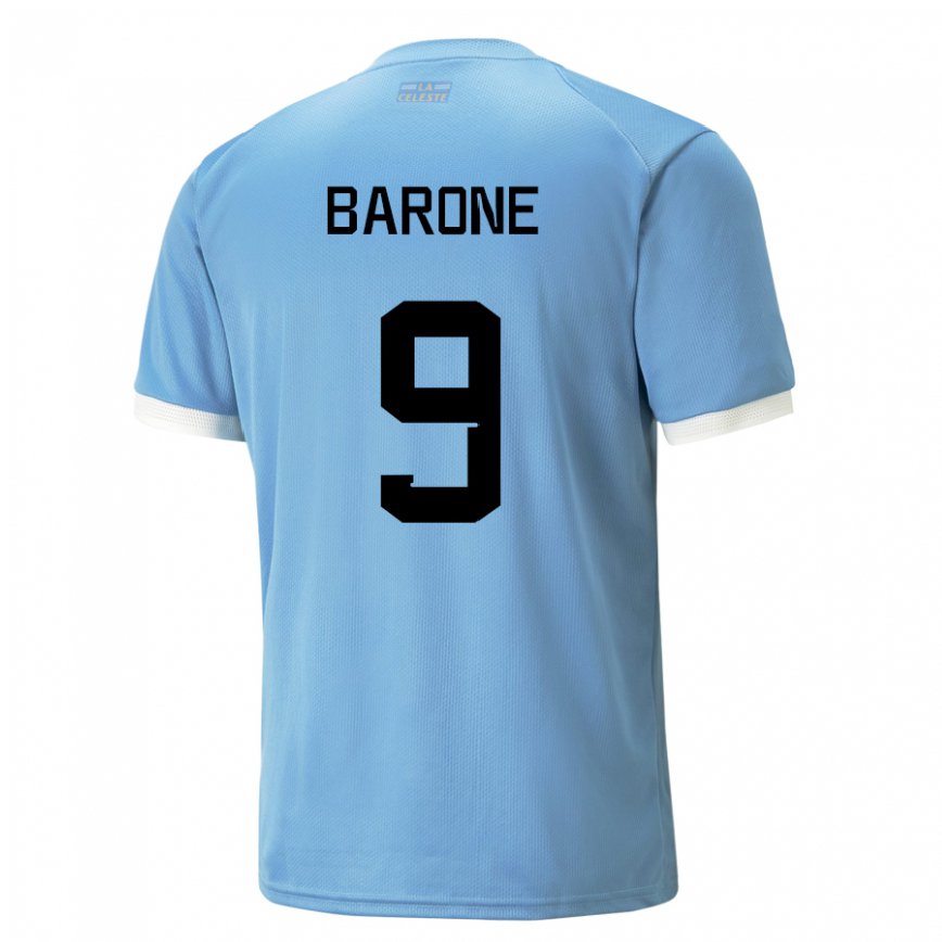 Niño Camiseta Uruguay Faustino Barone #9 Azul 1ª Equipación 22-24 Perú