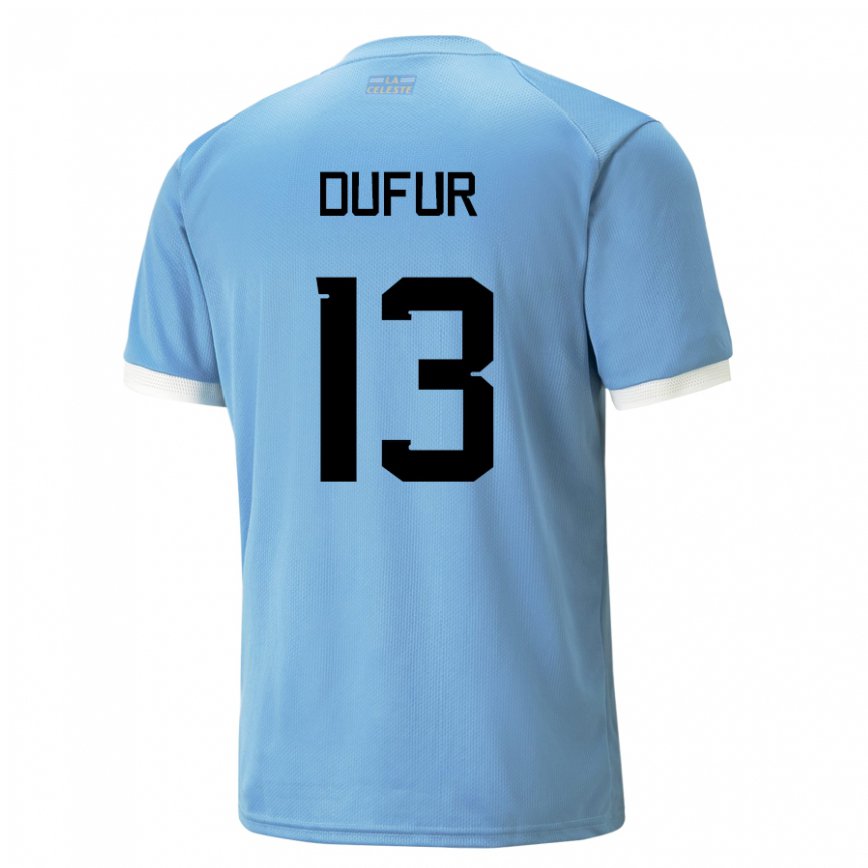 Niño Camiseta Uruguay Lautaro Dufur #13 Azul 1ª Equipación 22-24 Perú