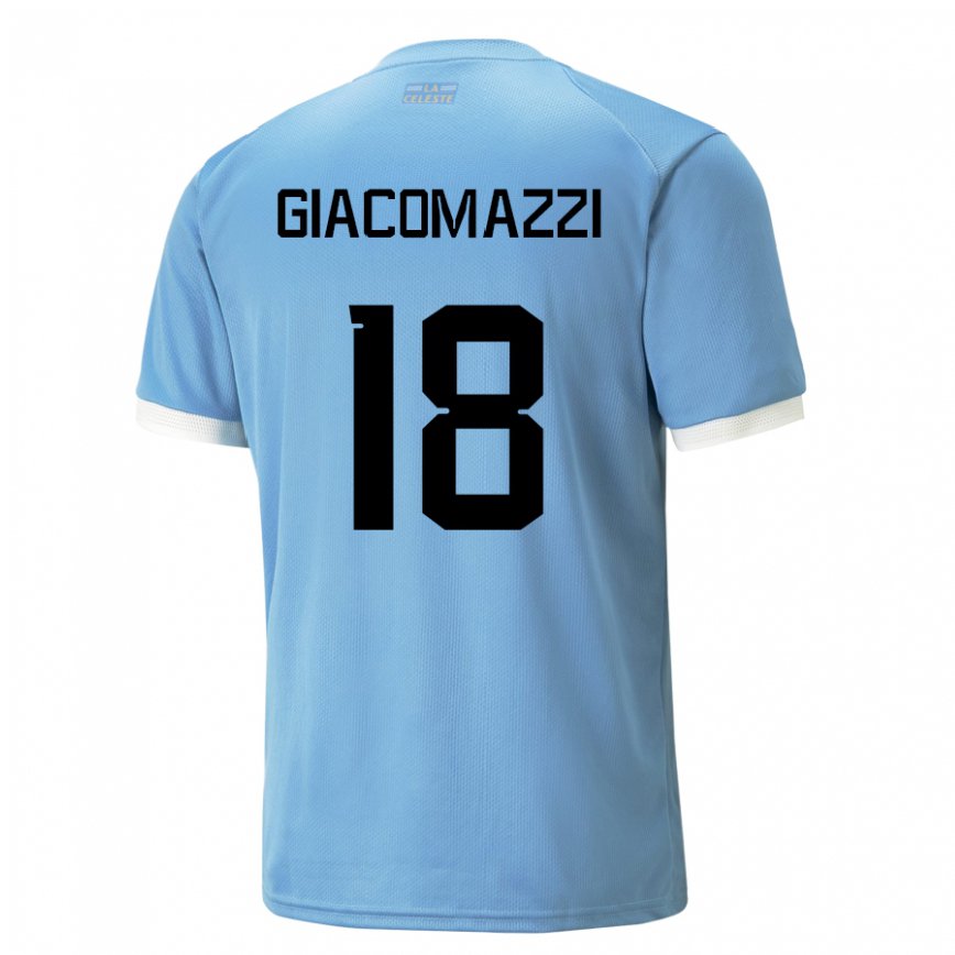 Niño Camiseta Uruguay Sebastian Giacomazzi #18 Azul 1ª Equipación 22-24 Perú