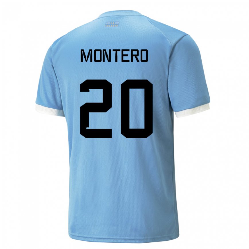 Niño Camiseta Uruguay Alfonso Montero #20 Azul 1ª Equipación 22-24 Perú