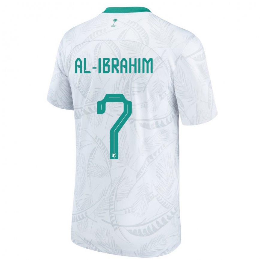 Niño Camiseta Arabia Saudita Noura Al Ibrahim #7 Blanco 1ª Equipación 22-24 Perú