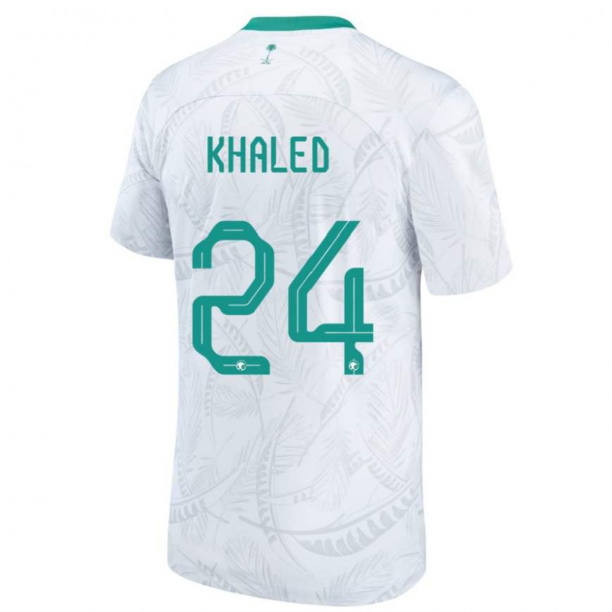 Niño Camiseta Arabia Saudita Atheer Khaled #24 Blanco 1ª Equipación 22-24 Perú