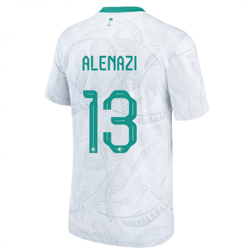 Niño Camiseta Arabia Saudita Abdullah Alenazi #13 Blanco 1ª Equipación 22-24 Perú