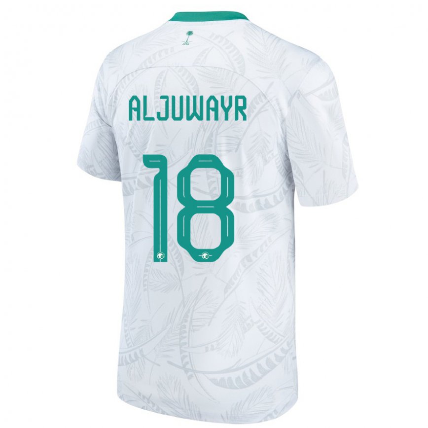 Niño Camiseta Arabia Saudita Musab Aljuwayr #18 Blanco 1ª Equipación 22-24 Perú