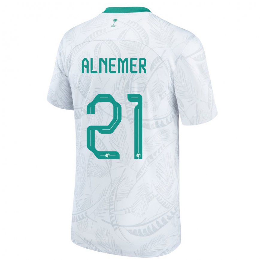 Niño Camiseta Arabia Saudita Meshari Alnemer #21 Blanco 1ª Equipación 22-24 Perú