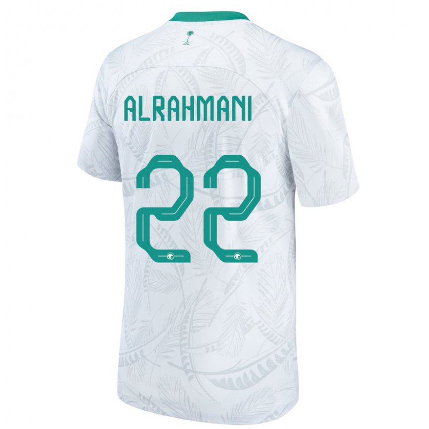 Niño Camiseta Arabia Saudita Saleh Alrahmani #22 Blanco 1ª Equipación 22-24 Perú