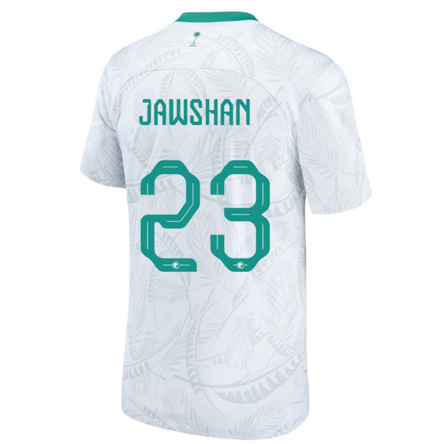 Niño Camiseta Arabia Saudita Yazeed Jawshan #23 Blanco 1ª Equipación 22-24 Perú