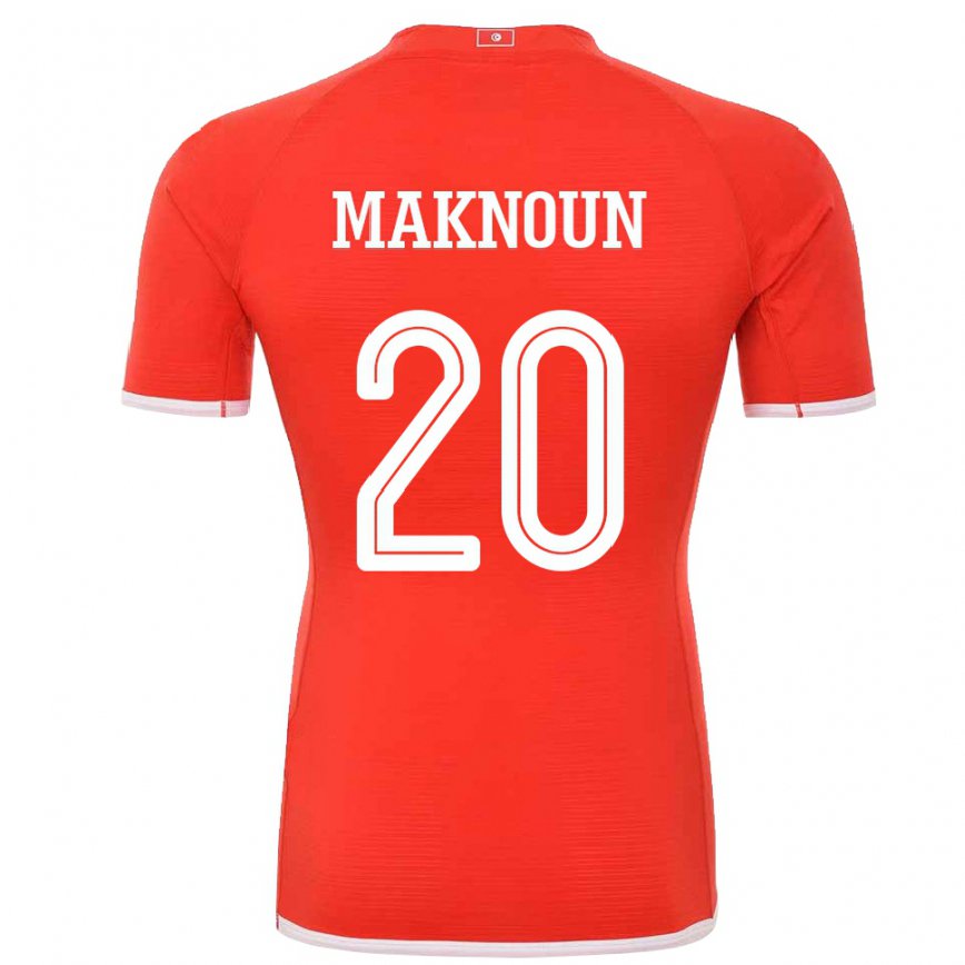 Niño Camiseta Túnez Leila Maknoun #20 Rojo 1ª Equipación 22-24 Perú