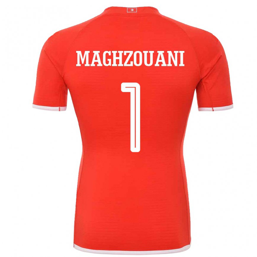 Niño Camiseta Túnez Wassim Maghzouani #1 Rojo 1ª Equipación 22-24 Perú