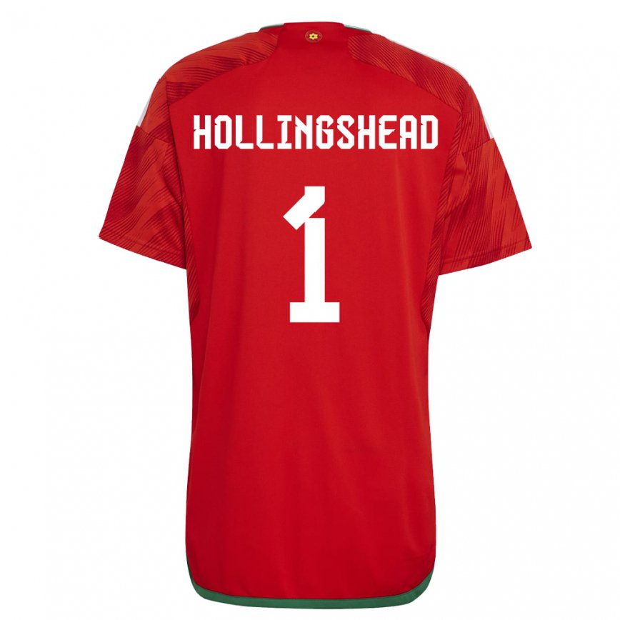 Niño Camiseta Gales Ronnie Hollingshead #1 Rojo 1ª Equipación 22-24 Perú