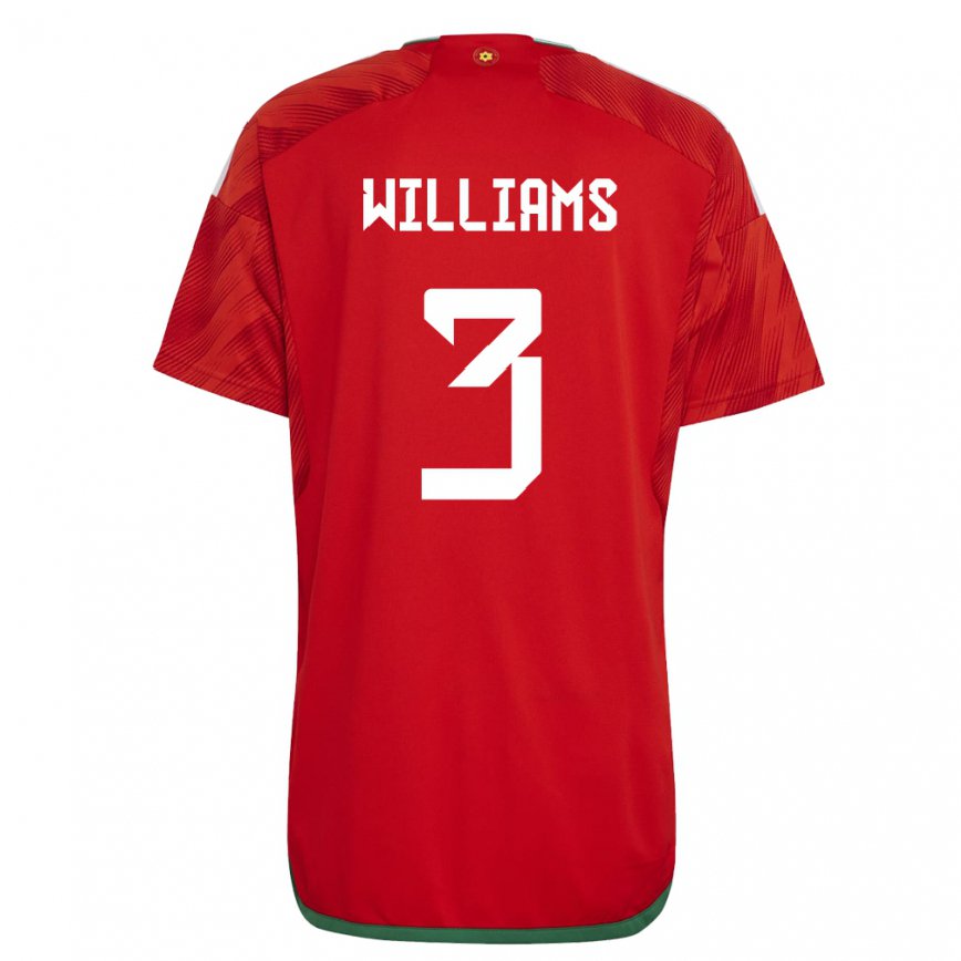 Niño Camiseta Gales Zac Williams #3 Rojo 1ª Equipación 22-24 Perú