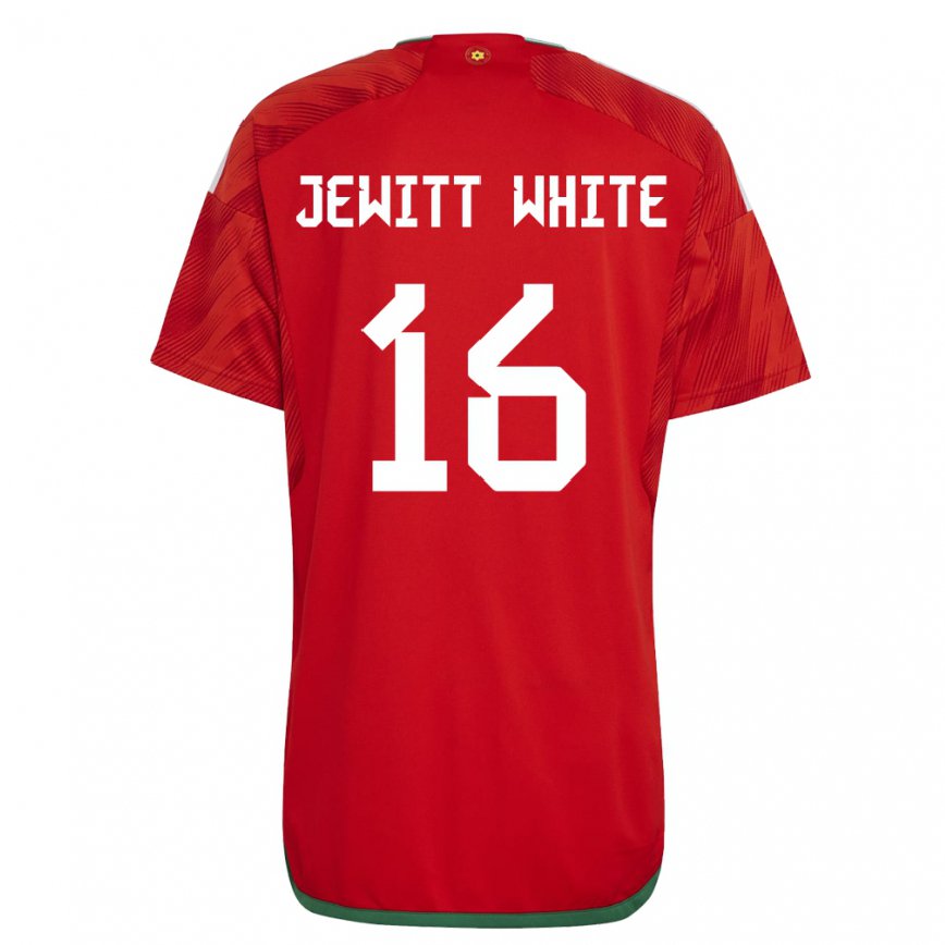 Niño Camiseta Gales Harry Jewitt White #16 Rojo 1ª Equipación 22-24 Perú