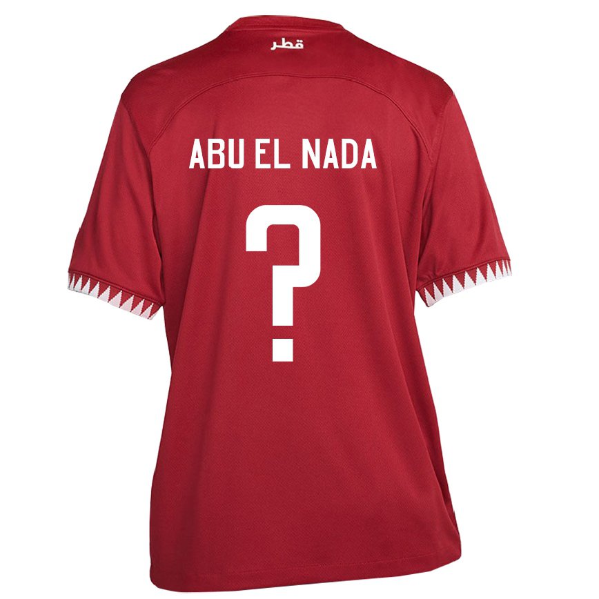 Niño Camiseta Catar Mahmoud Abu El Nada #0 Granate 1ª Equipación 22-24 Perú