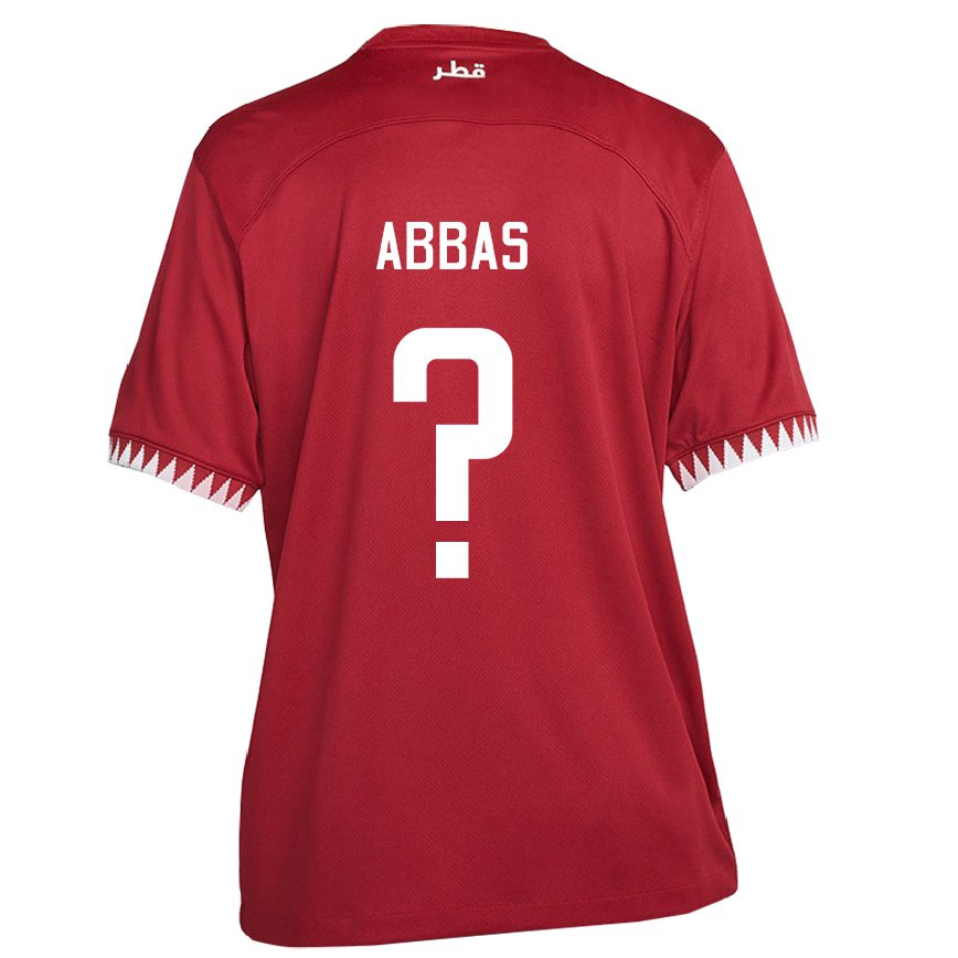 Niño Camiseta Catar Nasser Abbas #0 Granate 1ª Equipación 22-24 Perú