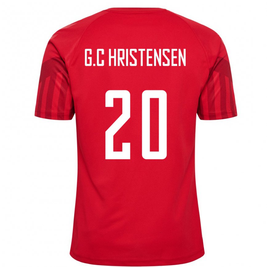 Niño Camiseta Dinamarca Gustav Christensen #20 Rojo 1ª Equipación 22-24 Perú