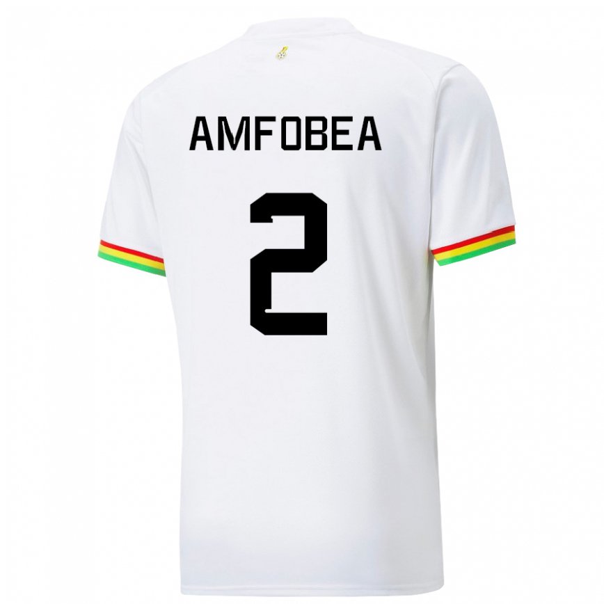 Niño Camiseta Ghana Gladys Amfobea #2 Blanco 1ª Equipación 22-24 Perú