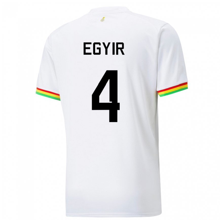 Niño Camiseta Ghana Janet Egyir #4 Blanco 1ª Equipación 22-24 Perú