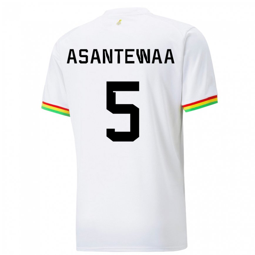 Niño Camiseta Ghana Grace Asantewaa #5 Blanco 1ª Equipación 22-24 Perú