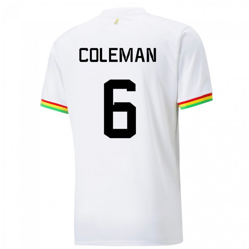 Niño Camiseta Ghana Ellen Coleman #6 Blanco 1ª Equipación 22-24 Perú