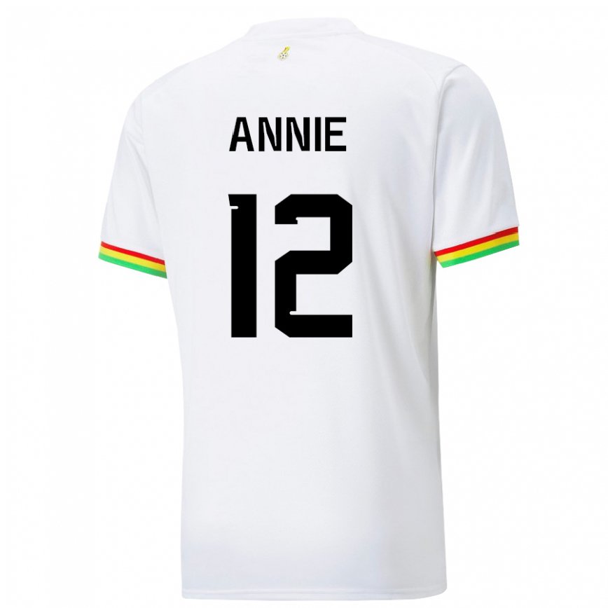 Niño Camiseta Ghana Henrietta Annie #12 Blanco 1ª Equipación 22-24 Perú