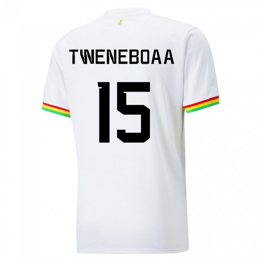 Niño Camiseta Ghana Justice Tweneboaa #15 Blanco 1ª Equipación 22-24 Perú