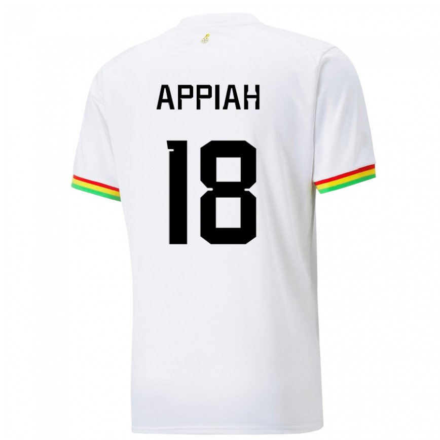 Niño Camiseta Ghana Veronica Appiah #18 Blanco 1ª Equipación 22-24 Perú