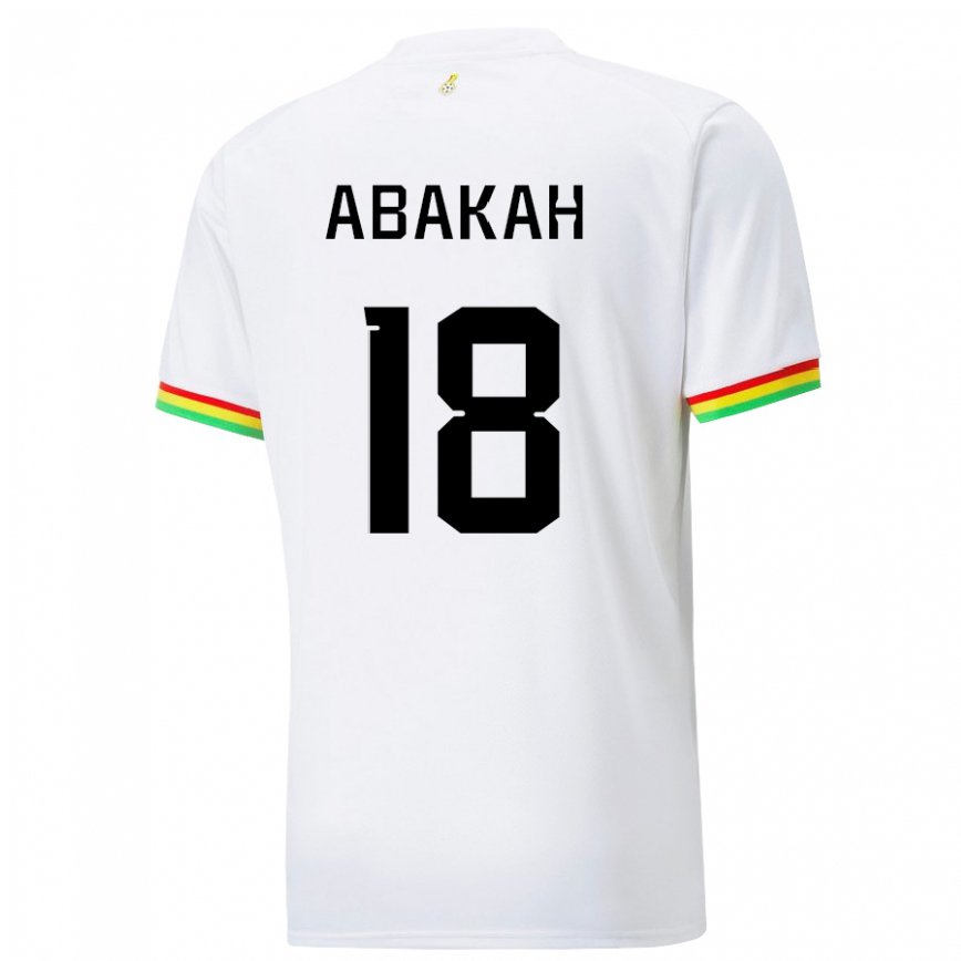 Niño Camiseta Ghana Philomena Abakah #18 Blanco 1ª Equipación 22-24 Perú