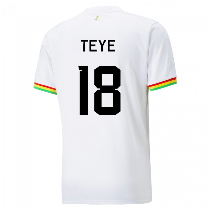 Niño Camiseta Ghana Suzzy Teye #18 Blanco 1ª Equipación 22-24 Perú