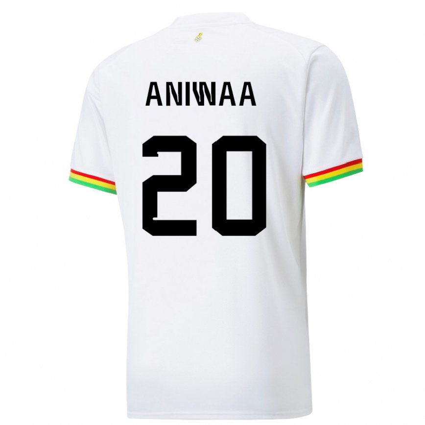 Niño Camiseta Ghana Louisa Aniwaa #20 Blanco 1ª Equipación 22-24 Perú