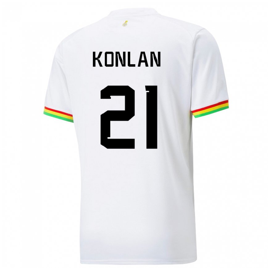 Niño Camiseta Ghana Cynthia Konlan #21 Blanco 1ª Equipación 22-24 Perú