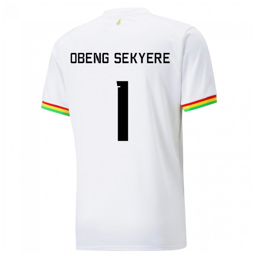 Niño Camiseta Ghana Gregory Obeng Sekyere #1 Blanco 1ª Equipación 22-24 Perú