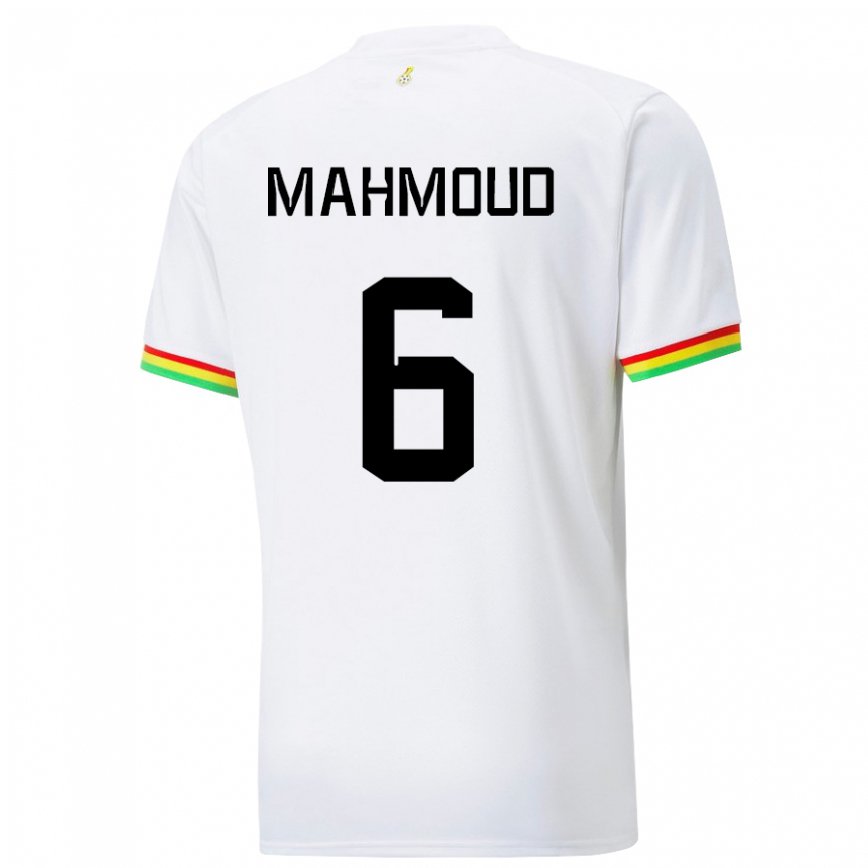 Niño Camiseta Ghana Mohaison Mahmoud #6 Blanco 1ª Equipación 22-24 Perú