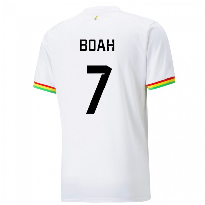 Niño Camiseta Ghana Collins Boah #7 Blanco 1ª Equipación 22-24 Perú