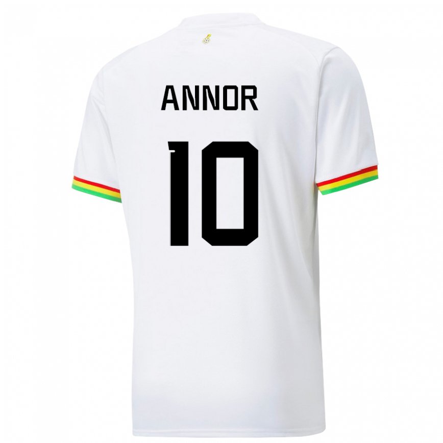 Niño Camiseta Ghana Emmanuel Annor #10 Blanco 1ª Equipación 22-24 Perú