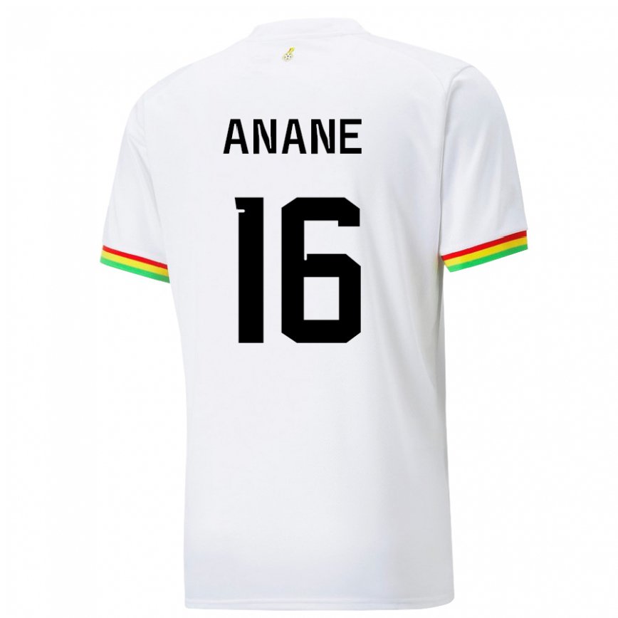 Niño Camiseta Ghana Vincent Anane #16 Blanco 1ª Equipación 22-24 Perú