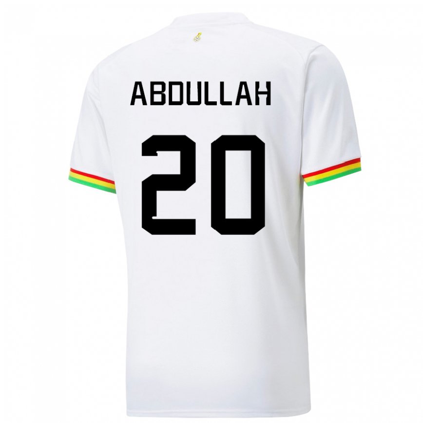 Niño Camiseta Ghana Razak Abdullah #20 Blanco 1ª Equipación 22-24 Perú