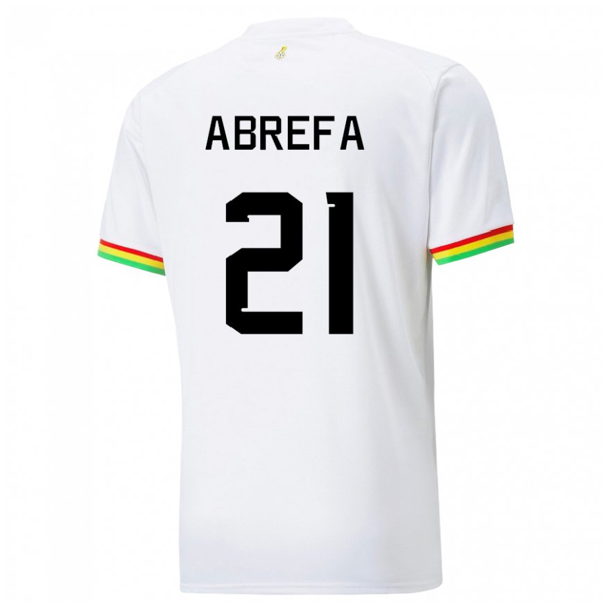 Niño Camiseta Ghana Kelvin Abrefa #21 Blanco 1ª Equipación 22-24 Perú