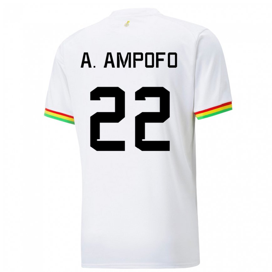 Niño Camiseta Ghana Eugene Amankwah Ampofo #22 Blanco 1ª Equipación 22-24 Perú