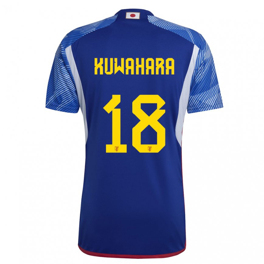 Niño Camiseta Japón Rikuto Kuwahara #18 Azul Real 1ª Equipación 22-24 Perú