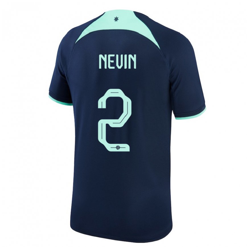 Niño Camiseta Australia Courtney Nevin #2 Azul Oscuro 2ª Equipación 22-24 Perú